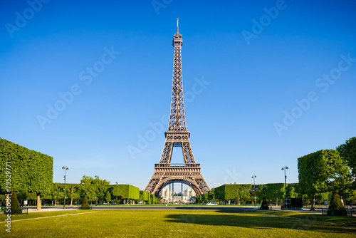 Eiffel tower in the morning, Paris