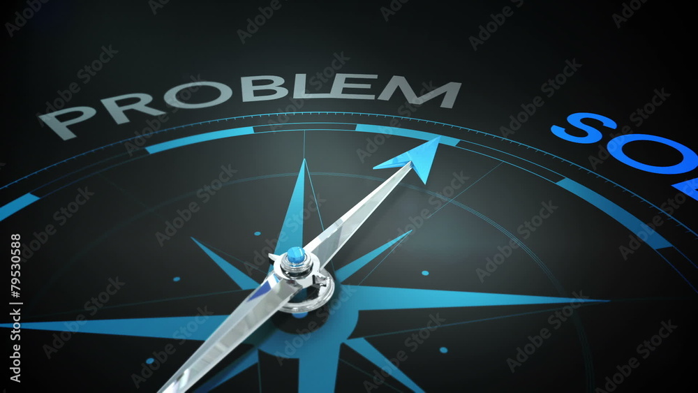 Compass pointing to solution Compass pointing to solution