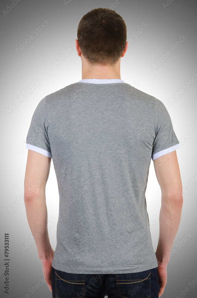Male t-shirt isolated on the white background