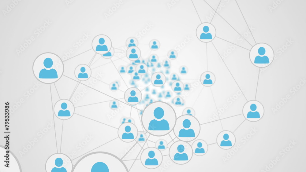 Online community on white screen Online community on white screen