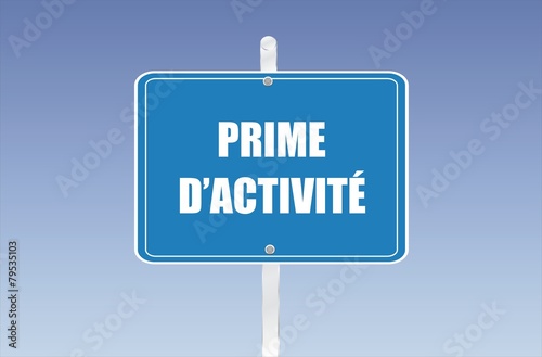 panneau prime d'activité