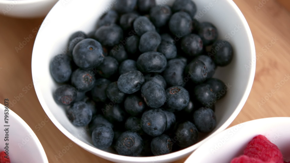 Overhead of superfoods in bowls Overhead of superfoods in bowls