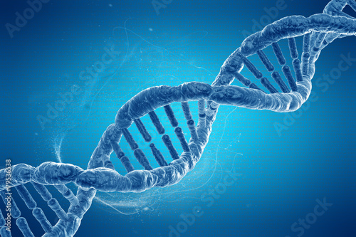 DNA molecules on the beautiful backdrop