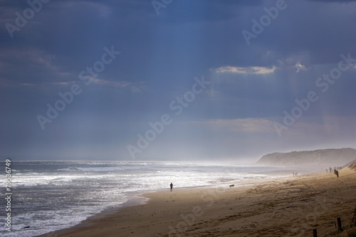 Stormy sunny day at 13th Beach, Barwon Heads photo