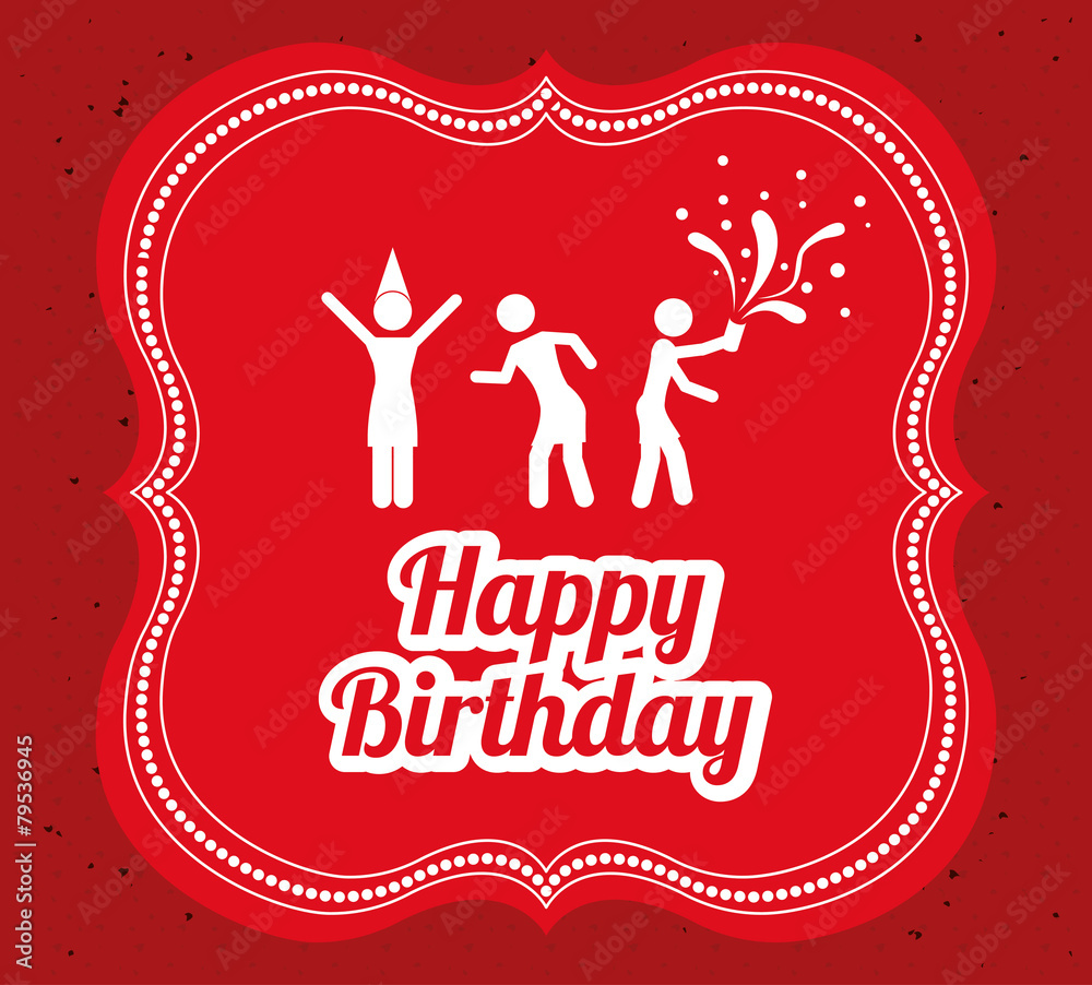 happy birthday design, vector illustration. happy birthday design, vector illustration.