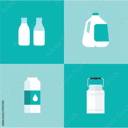 vector milk icon package types