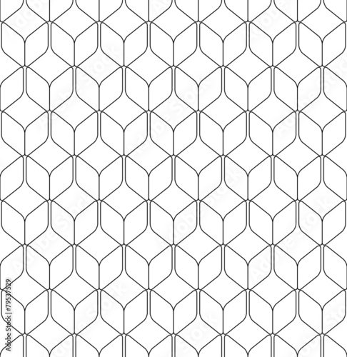 Black and white geometric seamless pattern with line.
