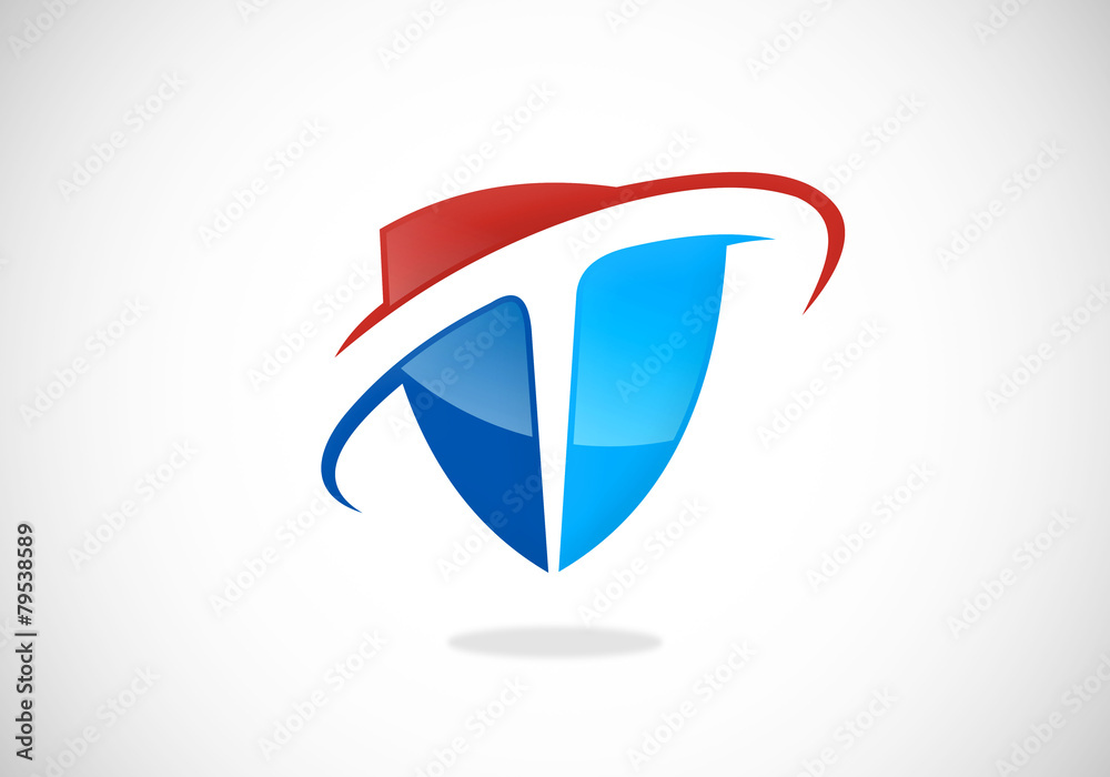 shield T letter symbol vector logo Stock Vector | Adobe Stock