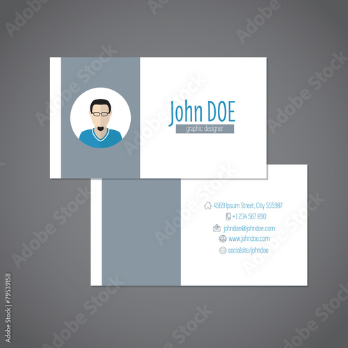 Simplistic business card with photo