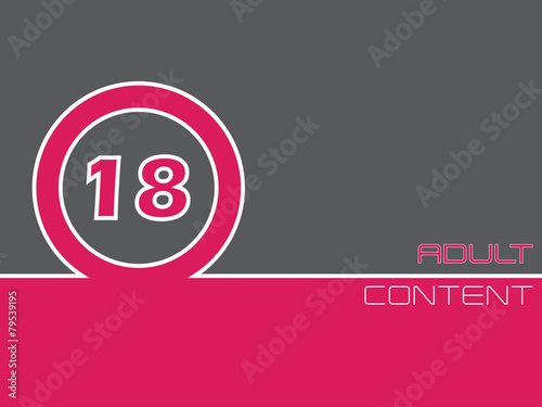 Adult content warning background design