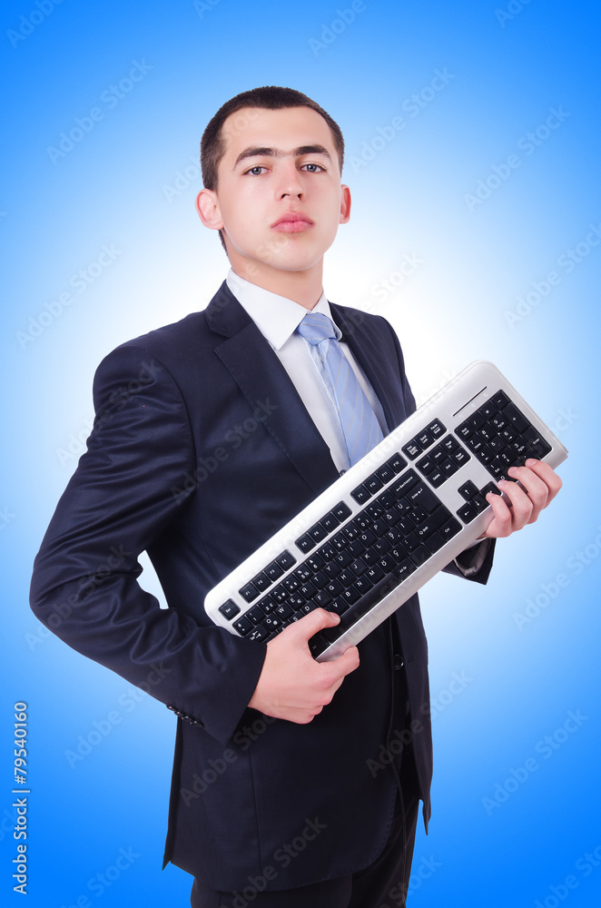 Computer geek nerd in funny concept Computer geek nerd in funny concept