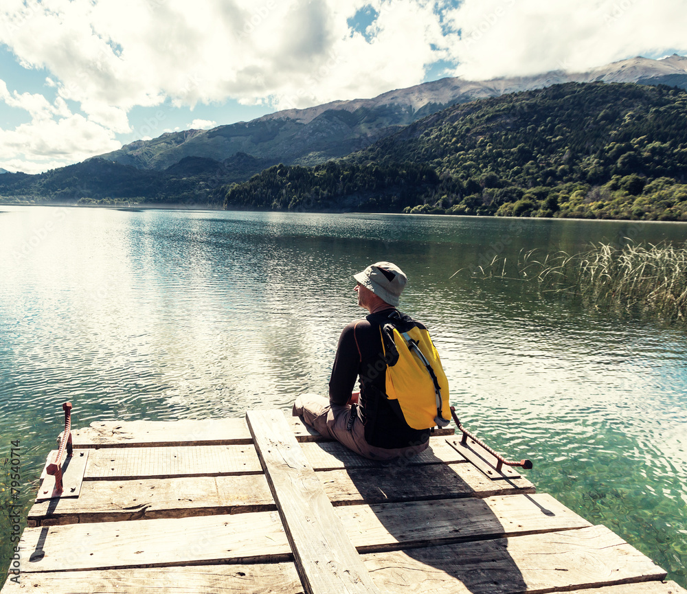 Man on the lake