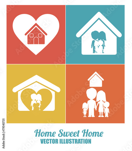 sweet home design, vector illustration.