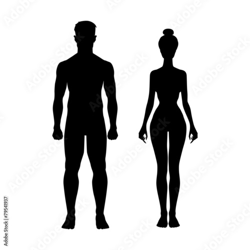 man and woman icon body vector figure sport