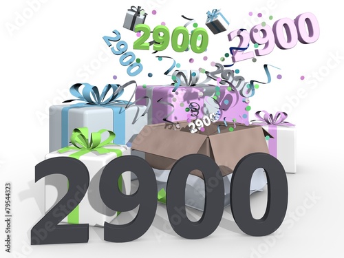 Cadeaus en feest voor nummer 2900 photo