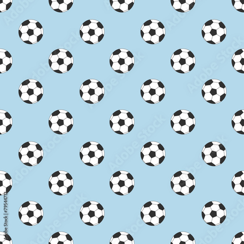 Footballs seamless pattern