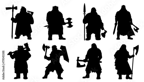 dwarf silhouettes