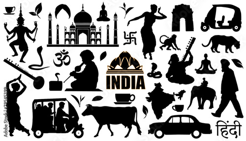 india silhouettes