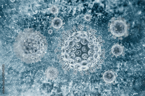 Hepatitis Virus - 3d rendered illustration