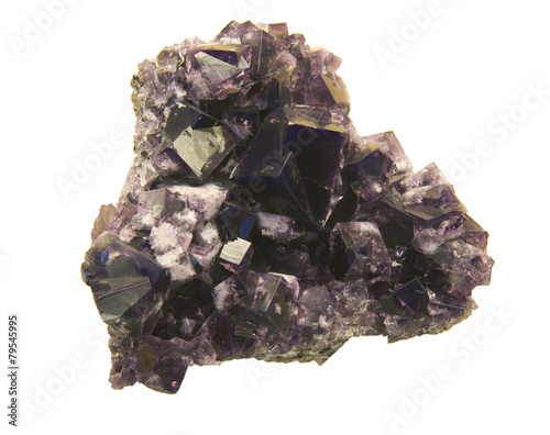 Purple fluorite from Weardale, County Durham, UK. Museum piece. photo