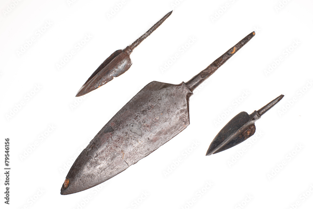custom made wallpaper toronto digitalThree ancient arrowheads on a white background