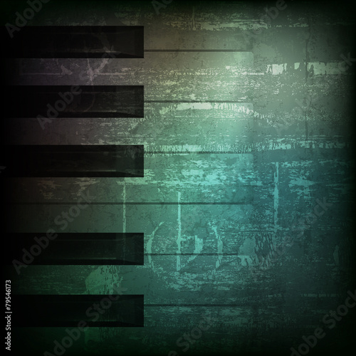 abstract grunge piano background with piano keys