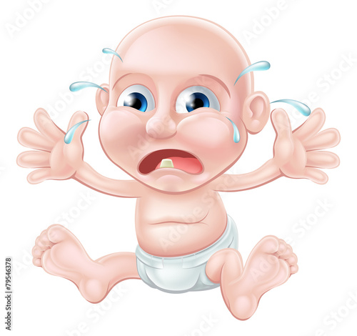 Crying cartoon baby