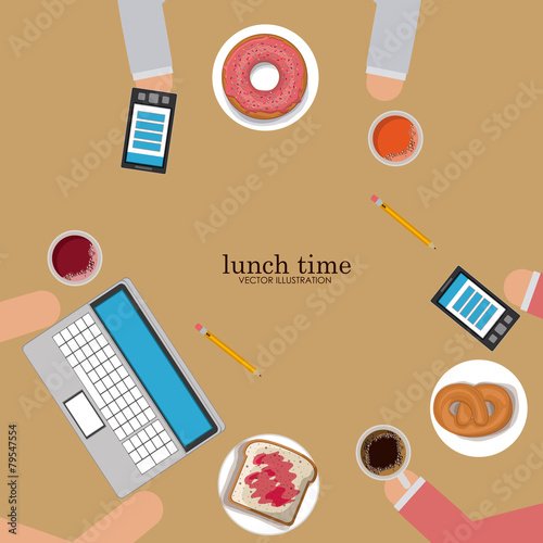 lunch time desing vector illustration.