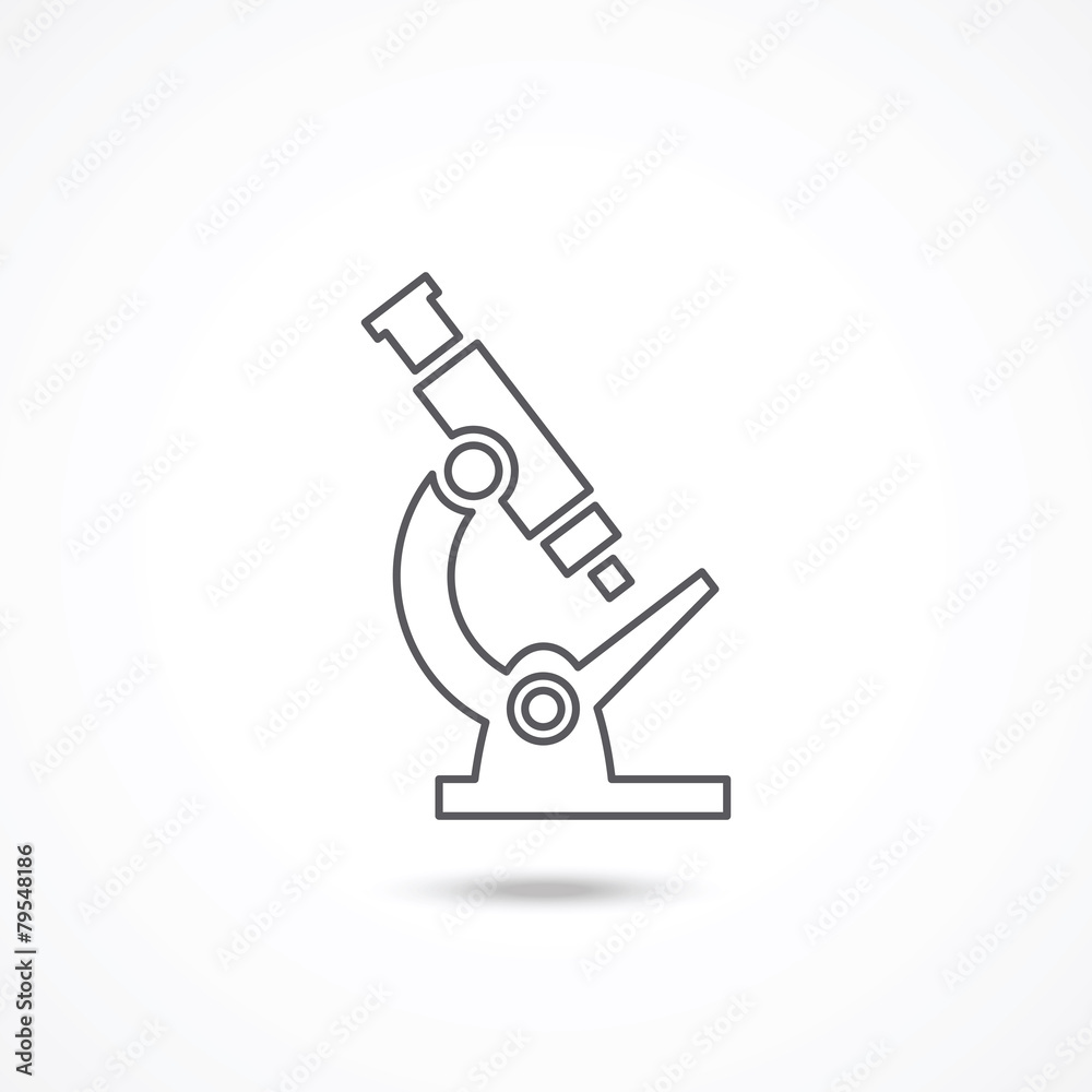 Microscope line icon Microscope line icon