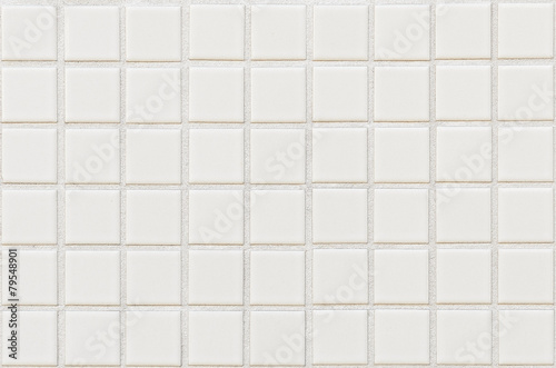 White tile wall background and texture