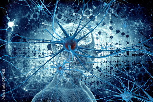 Neurons and man natural background