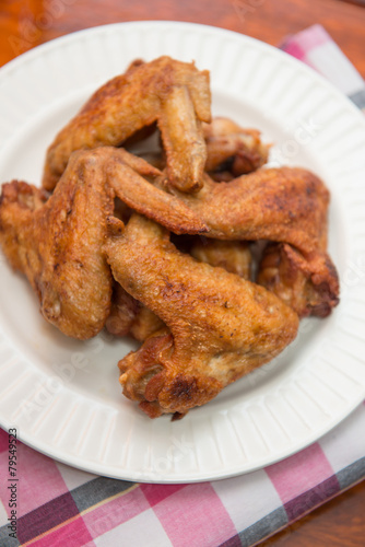 deep fried chicken wings, delicious food