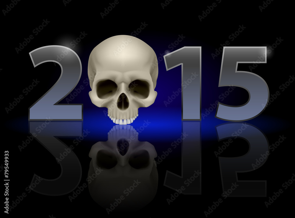 Fototapeta premium 2015 with skull