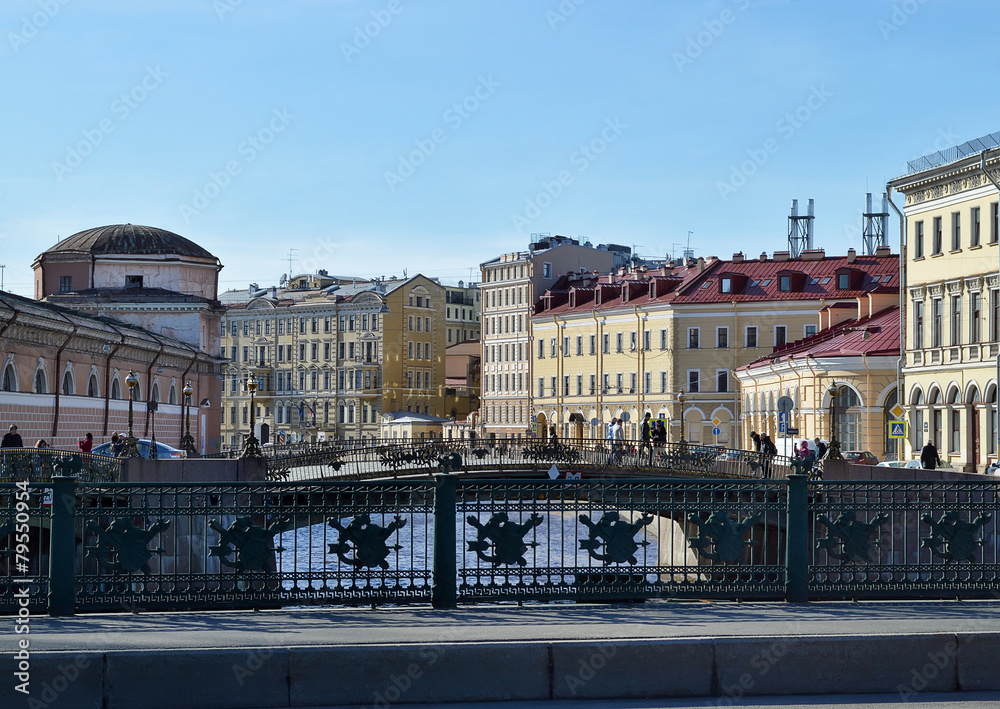 Вид на город с Малого Конюшенного моста. Санкт - Петербург.