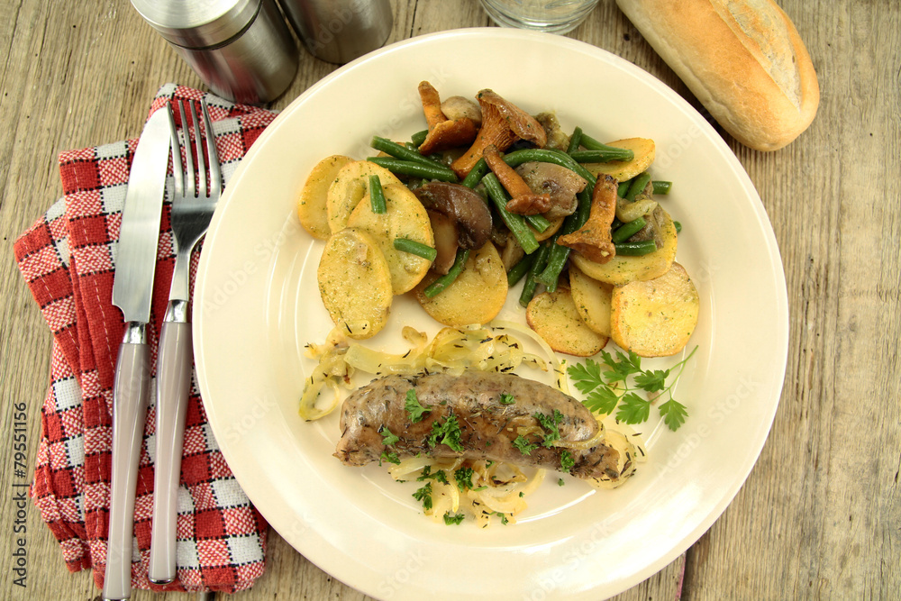 andouillette et poêlée forestière andouillette et poêlée forestière