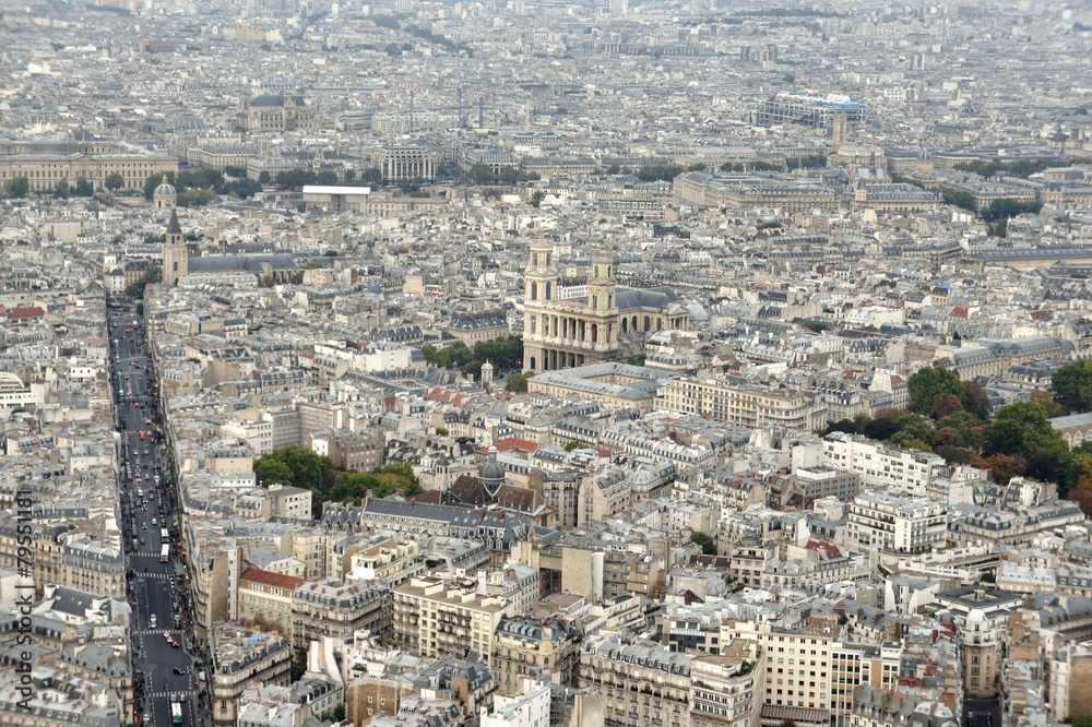 Paris district. View from above