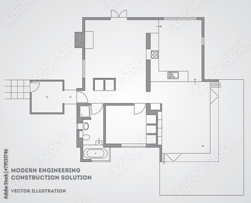 Modern architectural vector background. Eps 10 illustration