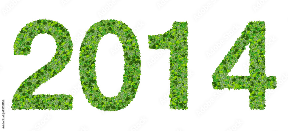 Year 2014, date made from green leaves. Year 2014, date made from green leaves.
