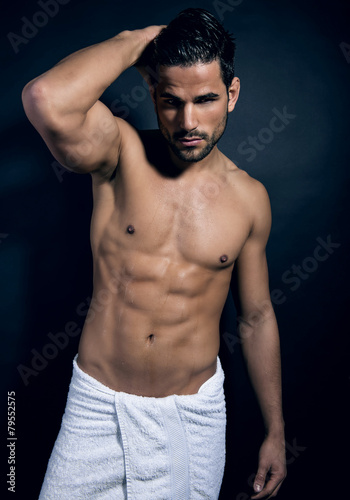 handsome young bodybuilder