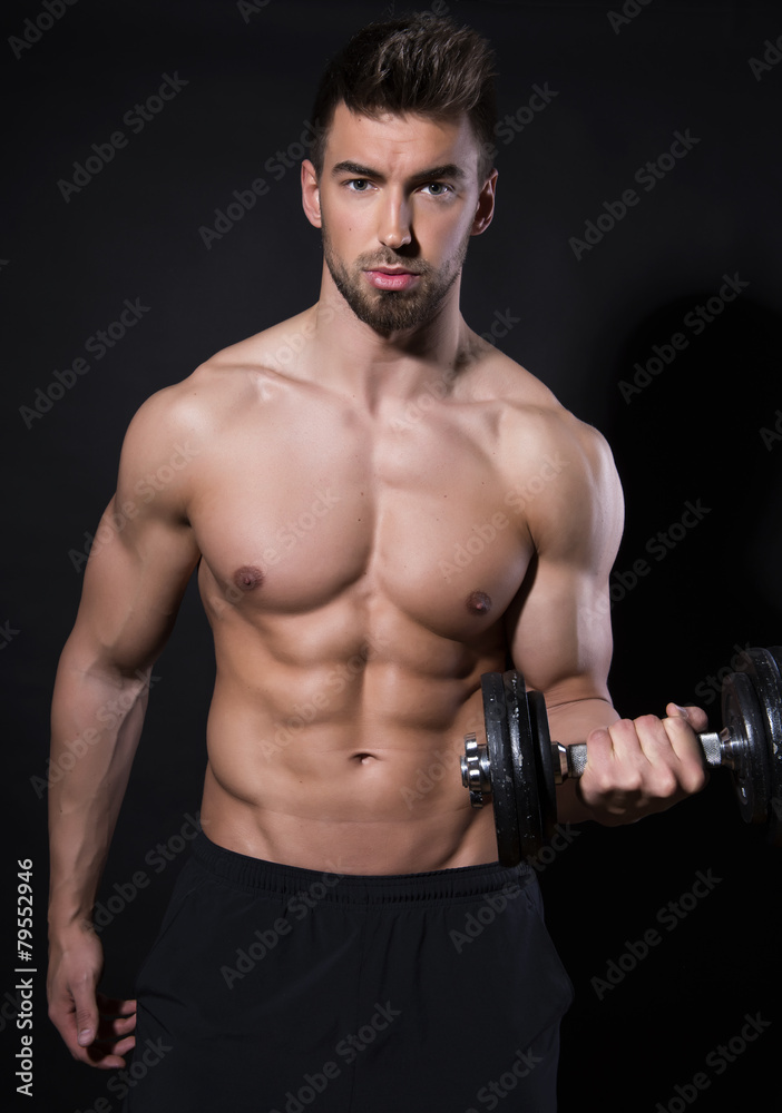 handsome young bodybuilder