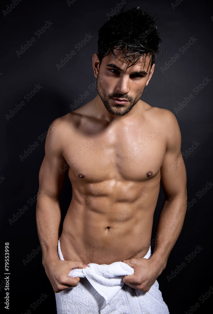 Fototapeta premium handsome young bodybuilder