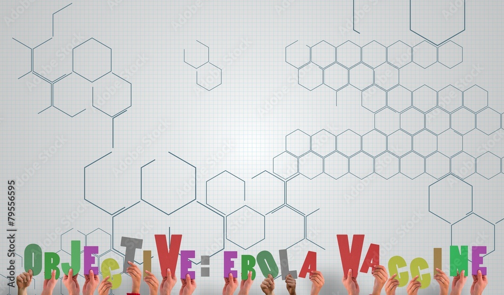 Composite image of hands holding up ebola vaccine Composite image of hands holding up ebola vaccine