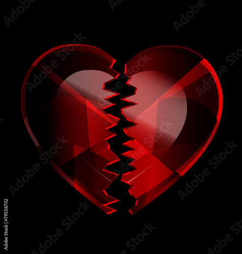 cracked heart-crystal