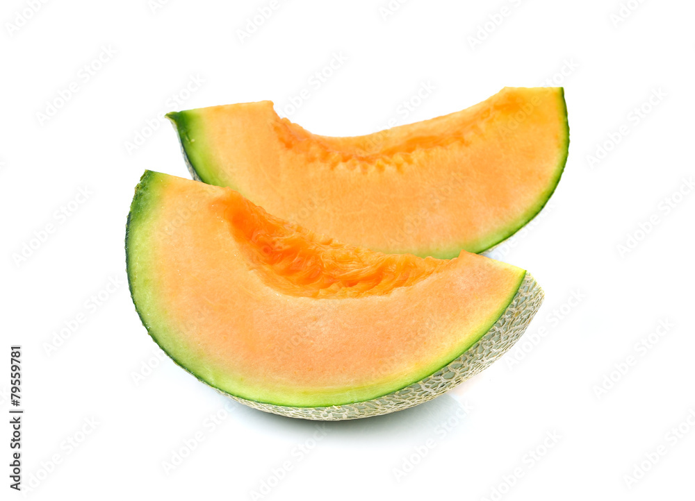 cantaloupe melon on white background cantaloupe melon on white background