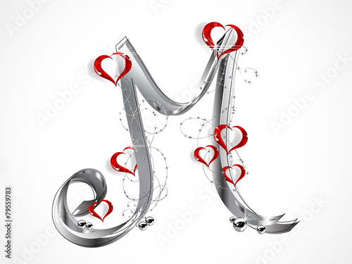 Grey letter M