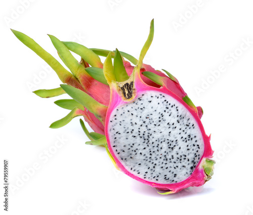 dragonfruit on white background