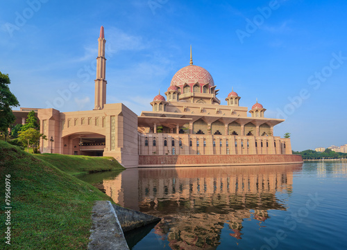 Putra Mosque located in Putrajaya city, Malaysia