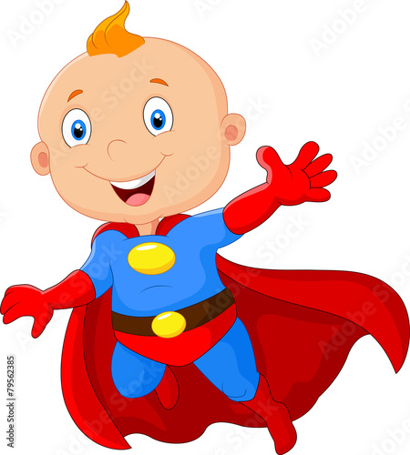 Cute baby superhero