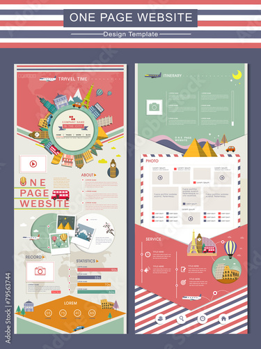 adorable travel concept one page website