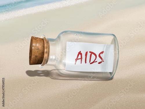 AIDS message in a bottle